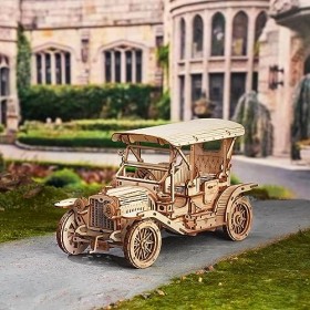 ROBOTIME Puzzle 3D en Bois Maquette Voiture en Bois a Construire Adulte - Voitures Classiques Construction Bois Modelisme Maq