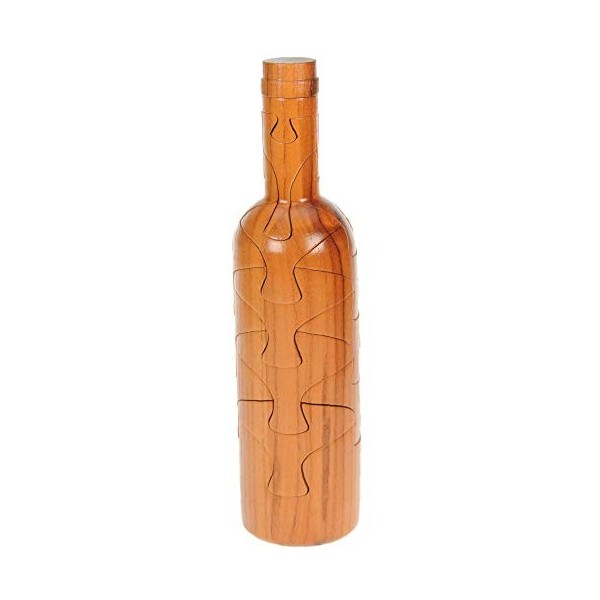 Namesakes® - 3D Wooden Bottle Puzzle for Adults : Casse-tête Original pour Hommes ou Femmes - idée Cadeau Amusante pour Elle 