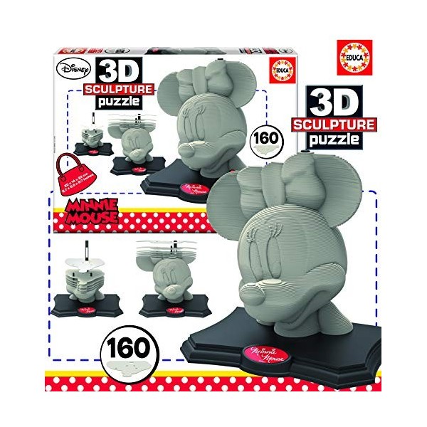 Educa - 16970-3D Sculpture Puzzle - Minnie - 160 pièces