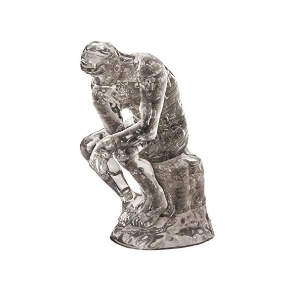 Crystal 3D Standing Jigsaw Puzzle - The Thinker 43 pcs Pieces Le Penseur Auguste Rodin Statue House Home Decor Beverly by Bev