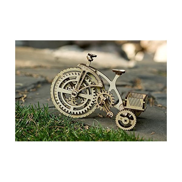 Wood Trick 3D Wooden Bicycle Toy Model - Bicycle Model Kit Mechanical Model to Build - 3D Wooden Puzzle, Assembly Model, ECO 