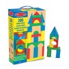 Melissa & Doug Blocs de Construction en Bois, Jouet Éducatif pour les Enfants, 100 Blocs Colorés de Formes et Tailles Différe