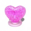 Puzzle effet crystal cœur 3D rose