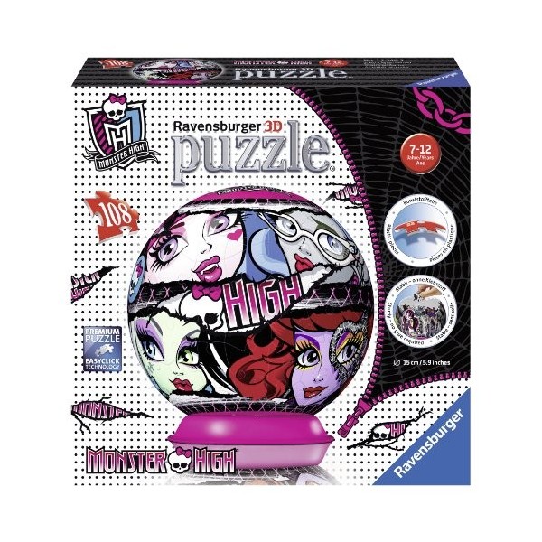 Ravensburger - 12249 - Puzzle 3D - Monster High - 108 Pièces