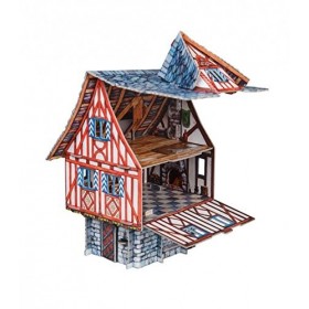 keranova keranova379&nbsp;13,5&nbsp;х 32&nbsp;х 19&nbsp;cm Clever Papier La Ville médiévale Merchant House 3D Puzzle 21 