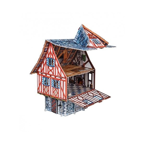 keranova keranova379 13,5 х 32 х 19 cm Clever Papier La Ville médiévale Merchant House 3D Puzzle 21 
