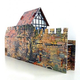 Keranova keranova250&nbsp;27&nbsp;x 10&nbsp;x 17&nbsp;cm Papier Clever médiéval Town House près du Mur 3D Puzzle