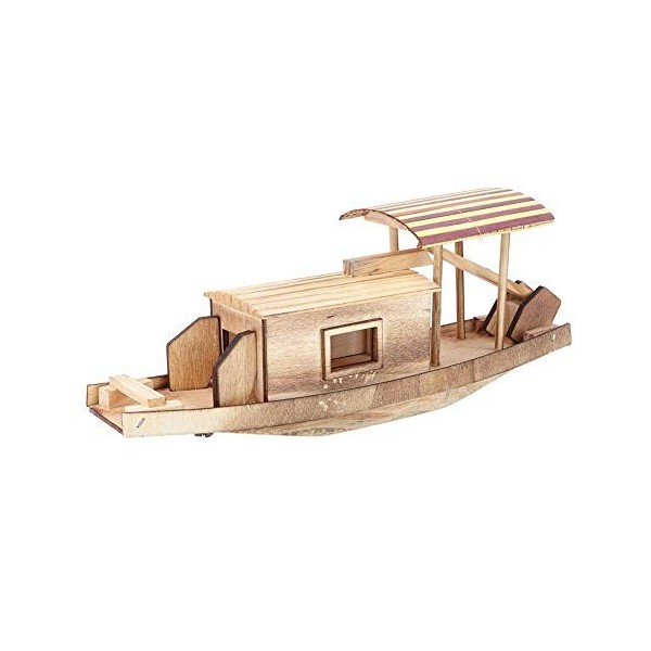 Puzzle 3D Bateau Assemblée Modèles Miniatures Décoration de La Maison DIY Bateau Assemblée Bois Modélisation en Bateau Jouet 