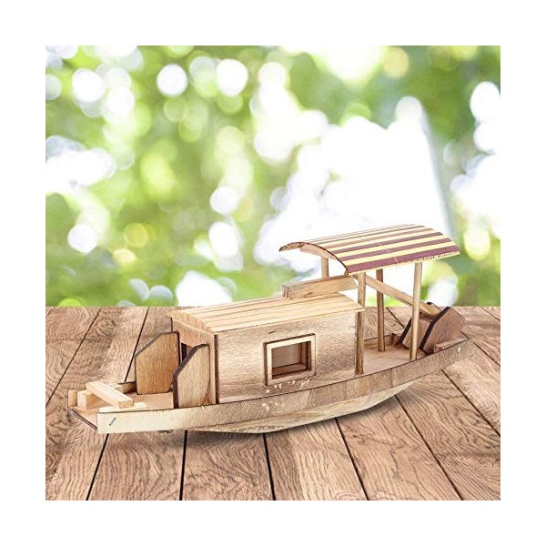 Puzzle 3D Bateau Assemblée Modèles Miniatures Décoration de La Maison DIY Bateau Assemblée Bois Modélisation en Bateau Jouet 