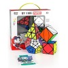 ROXENDA Speed Cube Set, Cube de Vitesse Pyramide Megaminx Skewb Ivy Cube - Collection Cube Magique Fast pour Enfants Adultes,