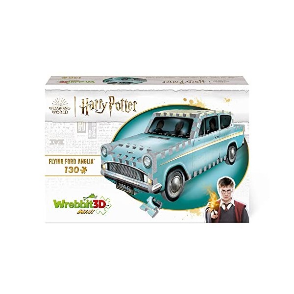 Wrebbit3D, Harry Potter: Flying Ford Anglia 130pc , 3D Puzzle, Ages 12+