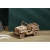 Beligi Puzzle Voiture 3D en Bois, Jeu de Construction Jeep de lArmée, Kit dAssemblage Enfants Adultes, Modèle 19 cm