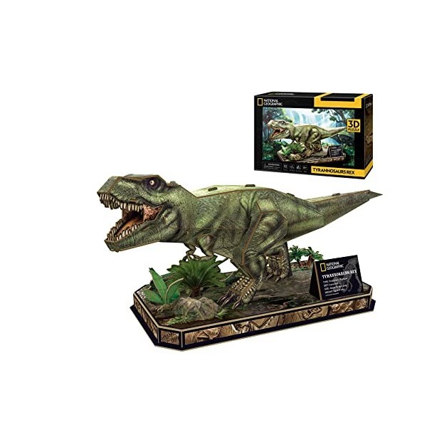 Party town- National Geographic Tyrannosaure Jouets 3D Enfants 8 Ans ou Plus, Puzzle T Rex, Jeux de Dinosaures, 8436598031430