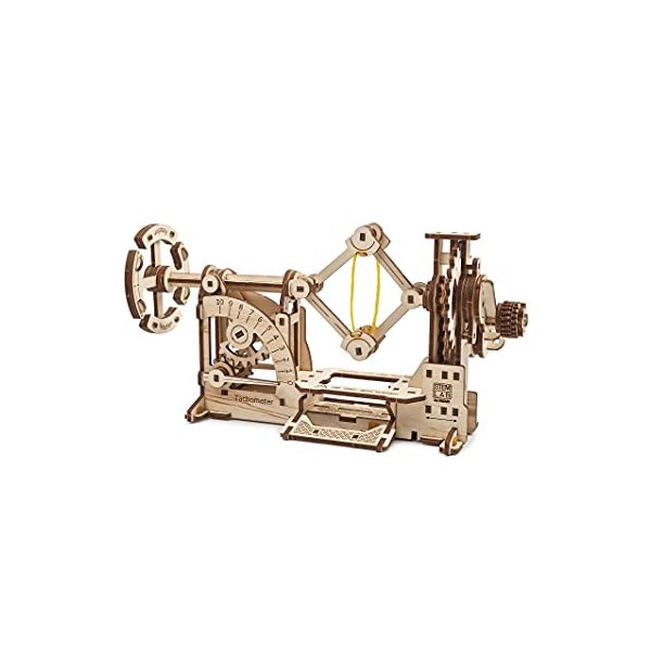 UGEARS STEM Tachymètre Model Kit – Puzzles en Bois 3D créatifs pour Adultes, Adolescents et Enfants – Kit de Science mécaniqu