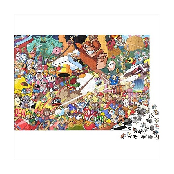 Jeux Characters Puzzle Adultes 500 Pieces Super Mario Puzzles Classique Kit De Bricolage Jouet en Bois Cadeau Unique Décor À 