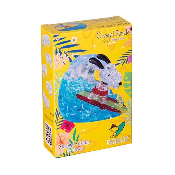 HCM Kinzel 59188 3D Crystal Puzzle Snoopy Surfing Multicolore