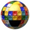 V-Cube 25164 V V-Sphere Sliding Tile Puzzle Ball, Multi-Coloured