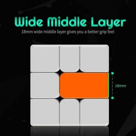 Speed ​​Cube, YJ MGC Square-1 Puzzle Magique Magnétique Cube Professionnel SQ1 sans Autocollant en Forme de Twsit Puzzle 3D C