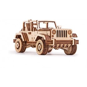 Trick en bois 3D - Kit de modélisme mécanique pour voiture - Puzzle en bois - Montage - Construction - Caisse de cerveau