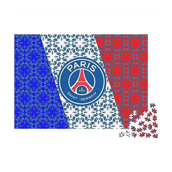 Football Puzzle Adultes 500 Pieces Paris Saint-Germain PSG Logo Puzzles Classique Kit De Bricolage Jouet en Bois Cadeau Uniqu