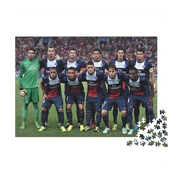 Football Puzzle Adultes 500 Pieces Paris Saint-Germain PSG Logo Puzzles Classique Kit De Bricolage Jouet en Bois Cadeau Uniqu