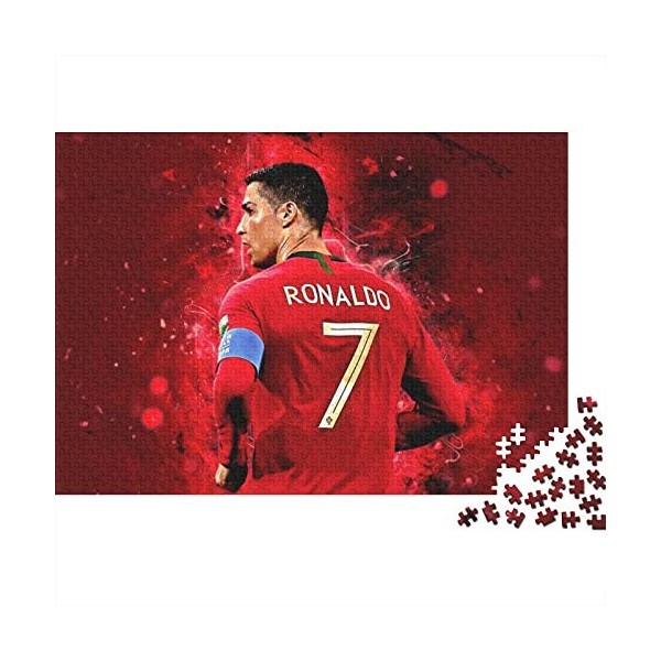 Puzzle Adulte 500 Pieces Cristiano Ronaldo Puzzles Paris St German PSG Puzzle Classique Kit De Bricolage Jouet en Bois Cadeau