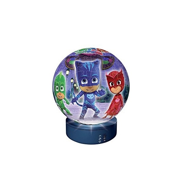 Ravensburger Puzzle Ball 3D Lampe, Pyjamasques 11771 , modèles/Couleurs Assorties, 1 unité