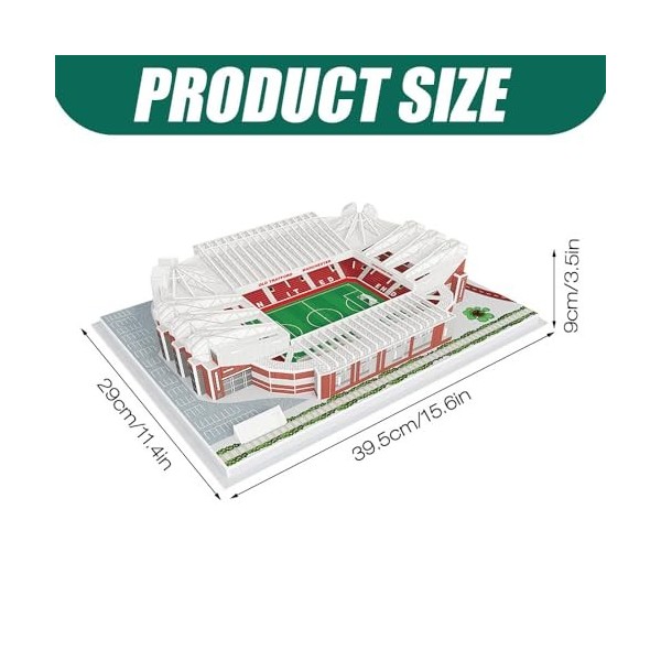 IXYHKB Casse-tête 3D de stade de football Old Trafford - 131 pièces - Puzzle de stade de football 3D Manchester United - Kit 