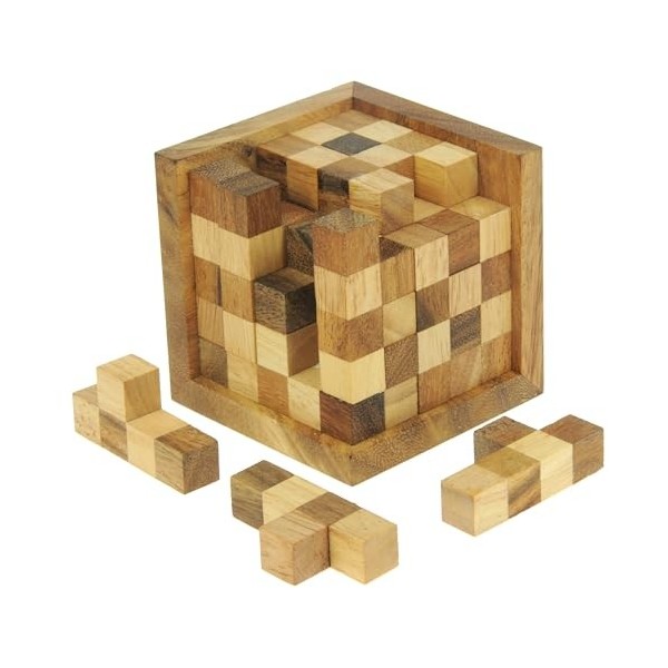 Namesakes® Puzzle Cube en Bois 3D - Casse-tête Amusant pour Adultes