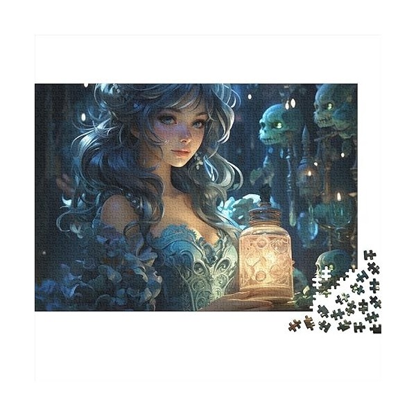 Blue Dress Beauty Classique 3D Puzzle Puzzle 500 Pieces Adultes Et La Jeunesse Elaborate Clothing Cute Cartoon Design Style S