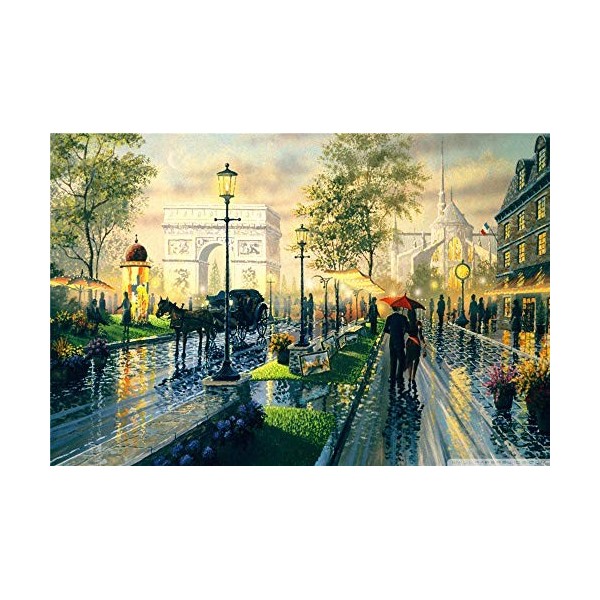 Puzzle en Bois Adulte 300 Pièces, Puzzle 3D, Arc De Triomphe, Paris La Nuit