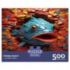 Effets Visuels 3D Puzzles en Bois pour Adultes,Poisson Jeux Interactifs pour La Famille, Jeux De Puzzle, Puzzles Stimulants 5