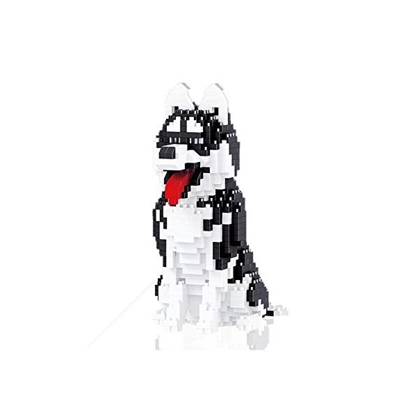 Micro Chien Modèle Bloc de Construction Ensemble DIY 3D Puzzle Jouets éducatifs Cadeau pour Enfants Adultes,B