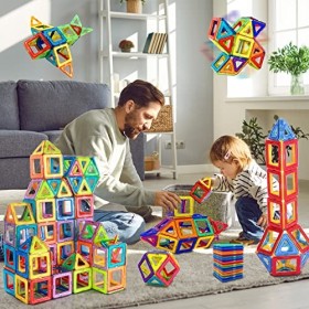 Construction Magnetique Enfant 3 4 5 6 Ans Garcon Fille 38PCS Blocs Jouet Jeux de Construction Cadeaux Danniversaire de Noël