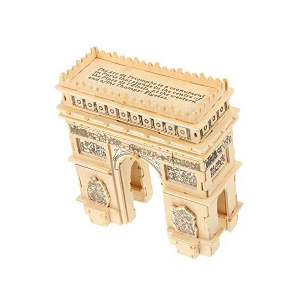 Abaodam 1 Ensemble Puzzle Modèle De Bâtiment DArchitecture Arc De Statue Modèles De Repère Arc De Modèle Puzzles en Bois Kit