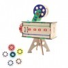 Projecteur En Bois, Kit De Construction De Maquettes, Puzzle 3D En Bois Avec 6 Diapositives, Cadeau Pour Lécole, la Famille 