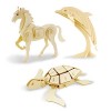 Georgie Porgy Puzzles 3D en Bois pour Enfants Dinosaures Avions Jouets de Construction en Bois Lot de 6 Avion Voiture Canot 