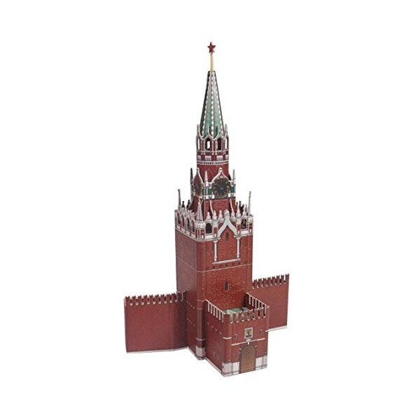 Keranova keranova219 19 x 11 x 32 cm Papier Clever Historique Bâtiments spasskaya Puzzle 3D Tower Kremlin Moscou