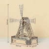 Cuteefun Puzzle en Bois 3D, Moulin à Vent en Bois Hollandais avec Boîte à Musique, Kit de Modèle Mécanique pour Adultes, Kit 