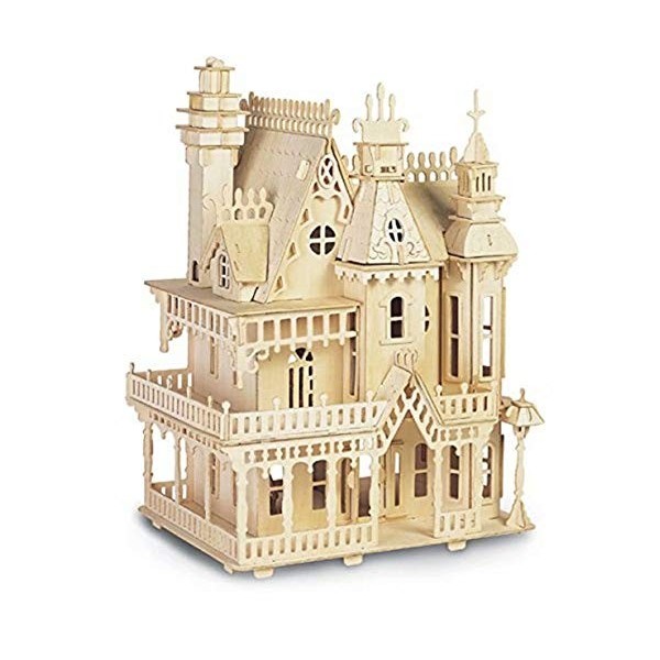 CUTEROOM Fantasy Villa - Puzzle 3D en Bois Kit de Construction Chambre et Meubles Mignons