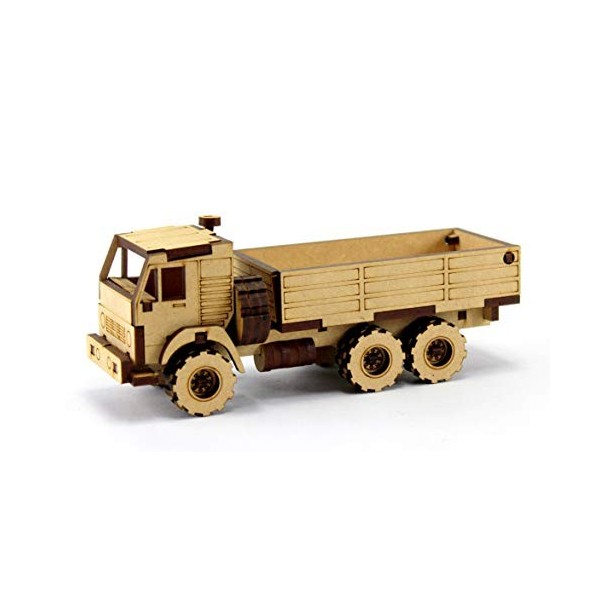 StonKraft Camion puzzle en bois 3D – Kit de bricolage en bois, jouet de construction, kit de modélisation | MDF Toys Truck