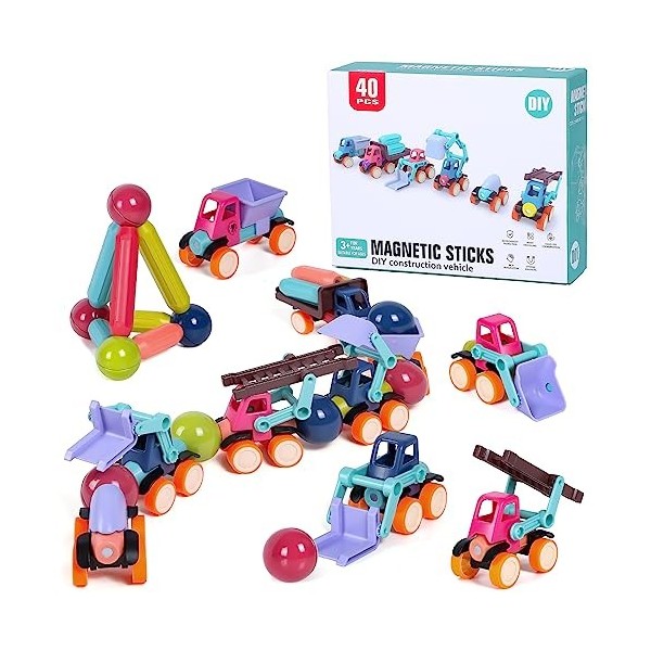 Ensemble de blocs de construction magnétiques pour l'intelligence des  enfants, jouet à aimant créatif