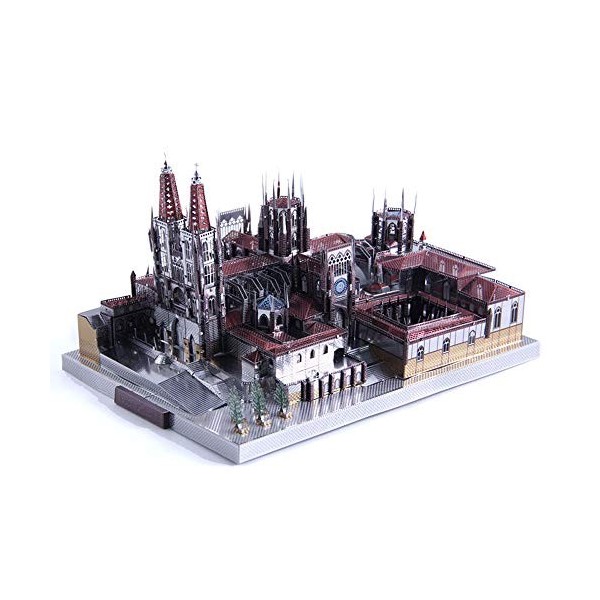 Microworld Puzzle 3D en métal Espagne Cathédrale de Burgos Architecture Assemblée Modèle Kits J046 DIY 3D Laser Cut Assembler