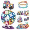 aaczly Blocs de Construction Magnétiques Enfants 122 Pièces Construction Magnetique Enfant 3D Construction Jouets Educatif Je