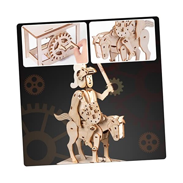 TOYANDONA Puzzle en Bois Puzzle Stéréoscopique Assemblée Puzzle 3D Puzzle Mécanique Puzzle Bois 3D Puzzle Stéréoscopique Asse