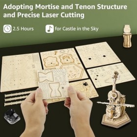 3D pour violoncelle Puzzle Kit de modèle violoncelle en bois avec base de bricolage de bricolage de construction kit de const