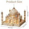 AIOKMBR 388pcs Kit de Puzzle de modèle 3D Mahal Kit de modèle de Taj Mahal avec Un modèle Bricolage LED Kit