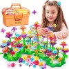 Seagoal Jouets de Construction de Jardin de Fleurs pour Fille 3 4 5 Ans | Jeu Construction Fleurs | Ensembles de Bouquets pou