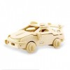 TOYANDONA 3 Pièces Puzzles 3D en Bois pour Adultes Jouets De Puzzle dautobus Assemblage De Mer Rover Bateau De Simulation Pu