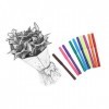 Abaodam 1 Ensemble 3D Graffiti Fleur Tridimensionnelle Jouets pour Enfants Puzzles Jouets pour Enfants Enfants Graffiti Fleur